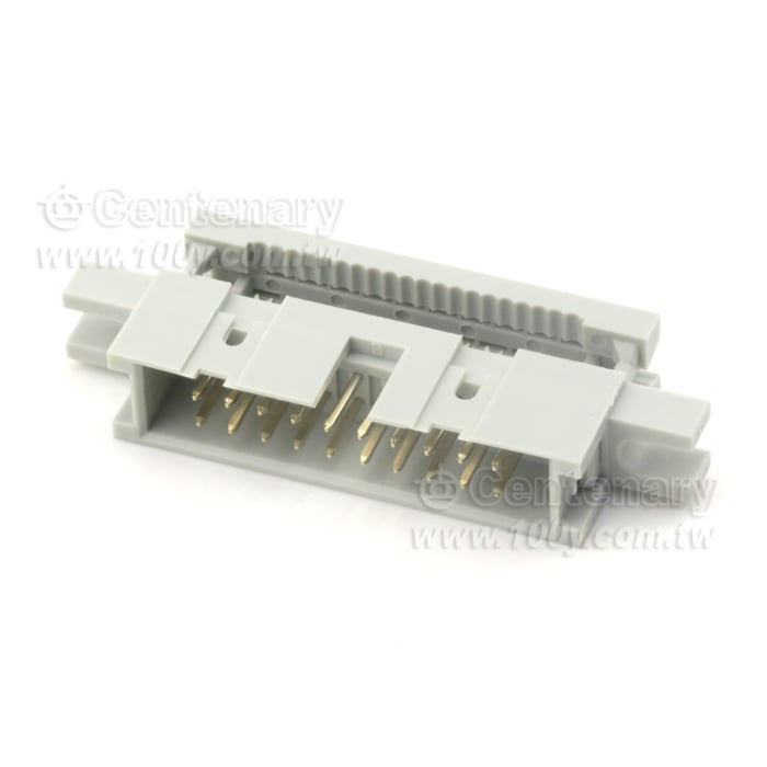 14P簡易壓排公頭 P:2.54mm (定位孔) - 30386 產品圖片
