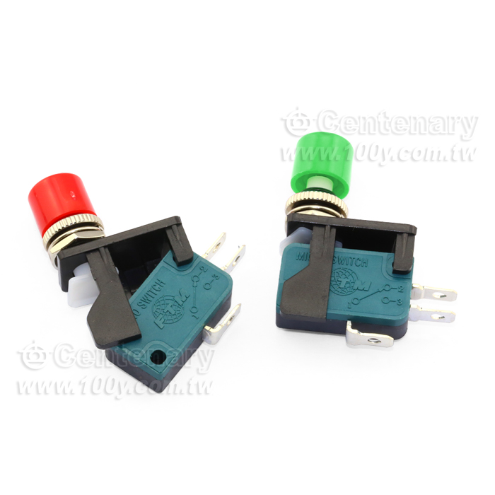 微動開關附押扣 6A  綠色 - 54774 產品圖片