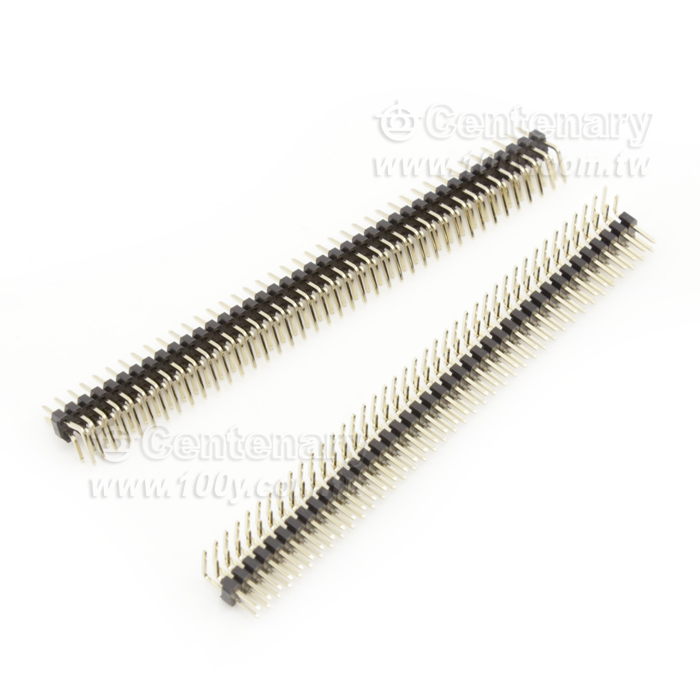 2.0mm Male Header (Gold)- Double Row - 12431 Product Image