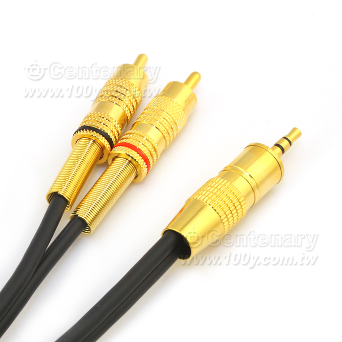 3.5mm Stereo +2 RCA (Gold-Plated) - 92615 Product Image