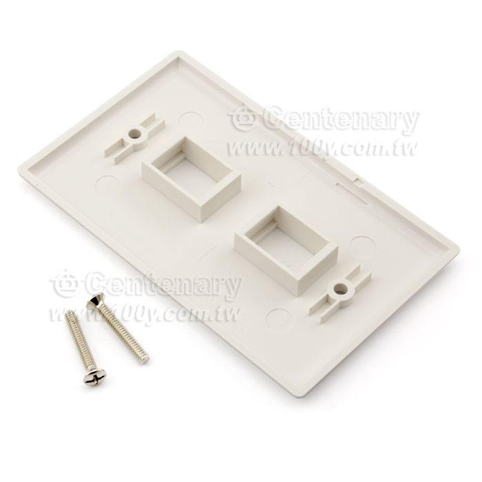RJ45 Wall Outlets Cover (2 Apertures) - 14240 Product Image