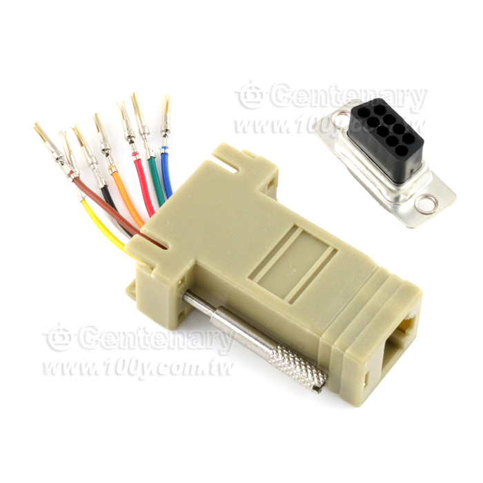 RS232 9F(母)-RJ45 8P8C - 3838 產品圖片