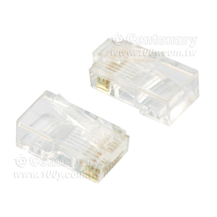 RJ45接頭三叉鍍金50u Cat.5e 8P8C【ROHS】 - 3792 產品圖片