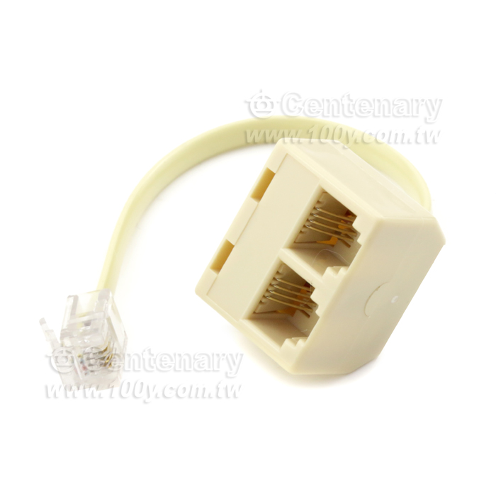 一變二電話轉換線4C 10cm - 4001 產品圖片