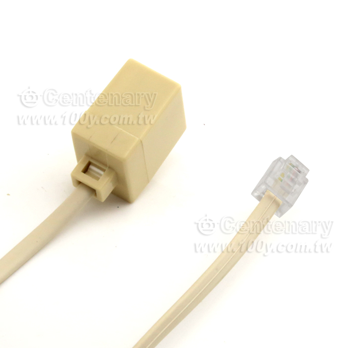 1M/F  Telephone Adaptor  6P4C/25尺 - 5682 Product Image