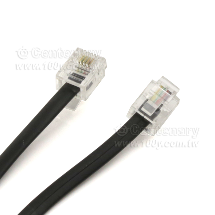 2M Telephone Cord Set /6P4C/7Ft./Black - 5684 Product Image