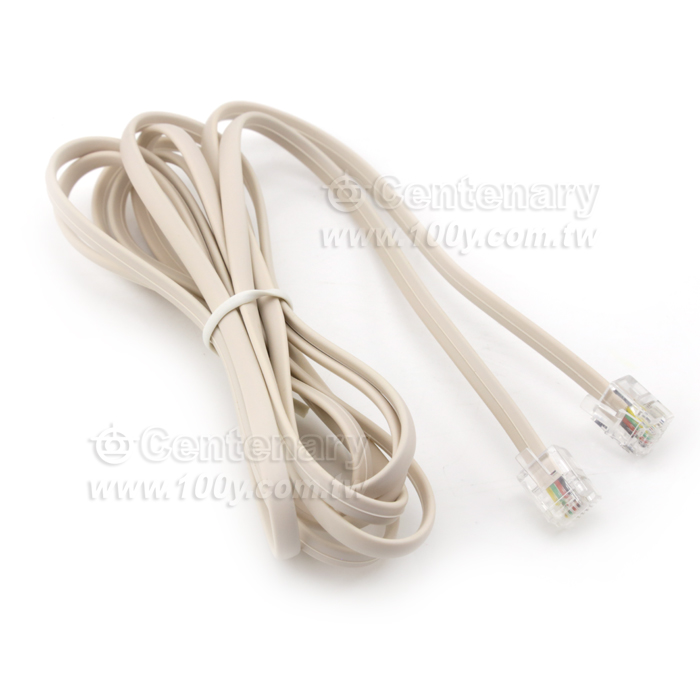 2公白電話線6P4C/25尺 - 5683 產品圖片
