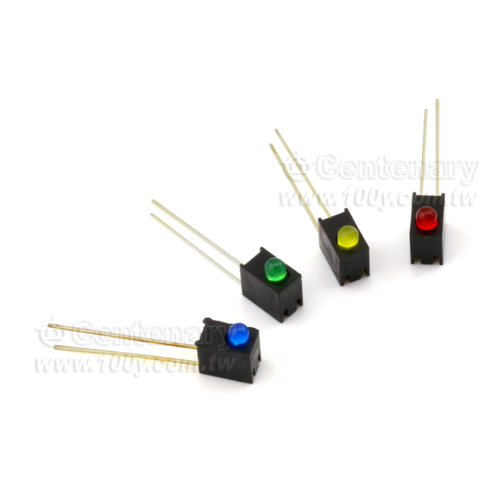 3mm單顆LED含座子，綠發綠光 - 102203 產品圖片