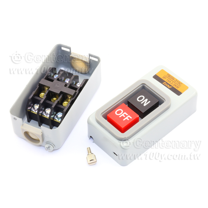 動力押扣開關 3P/15A/2.2KW (ROHS) - 9834 產品圖片