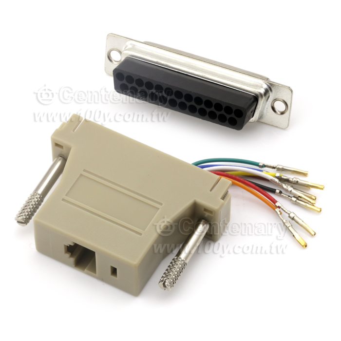 RS-232 25F(母)/RJ45 8P8C - 6347 產品圖片