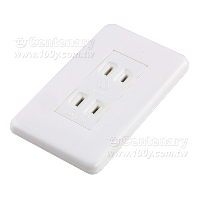 2P*2 Standard Socket Outlet With Cover - 8370 Product Image