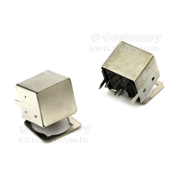 Shielded Double mini-DIN  PCB Mount Socket - 12655 Product Image