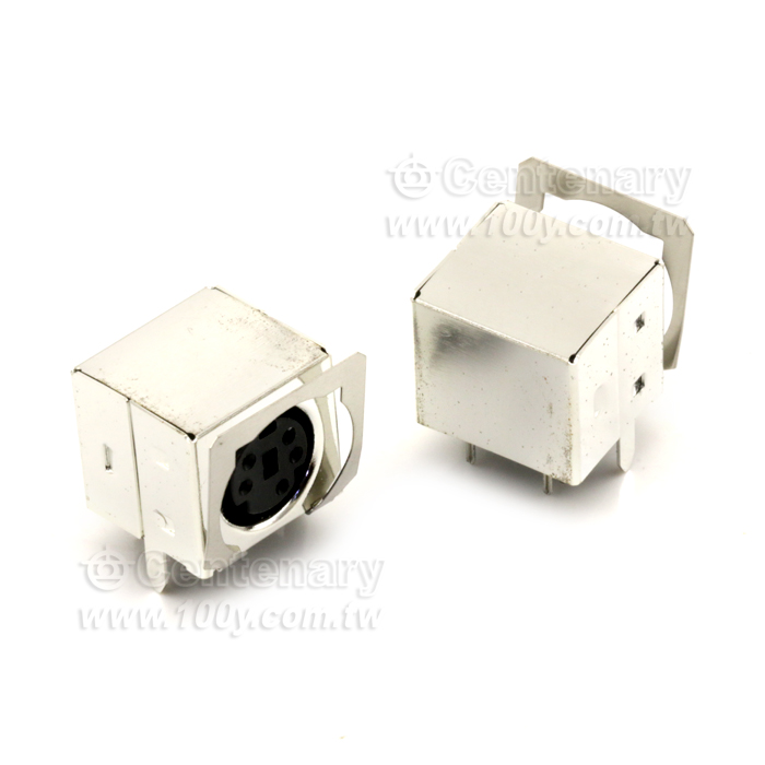 Shielded Double mini-DIN  PCB Mount Socket - 12656 Product Image