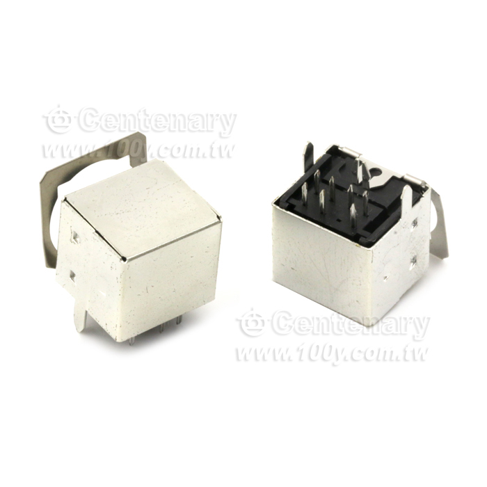 Shielded Double mini-DIN  PCB Mount Socket - 12658 Product Image