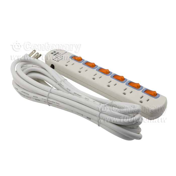 3P*6 AC Power Strips  15Ft. - 14686 Product Image