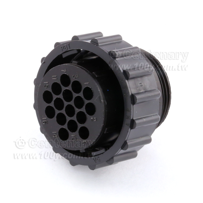 AMP Series 1 CPC Circular Plastic Connectors Receptacle-Square Flanged Receptacle-Free Hanging Plug - 106696 Product Image