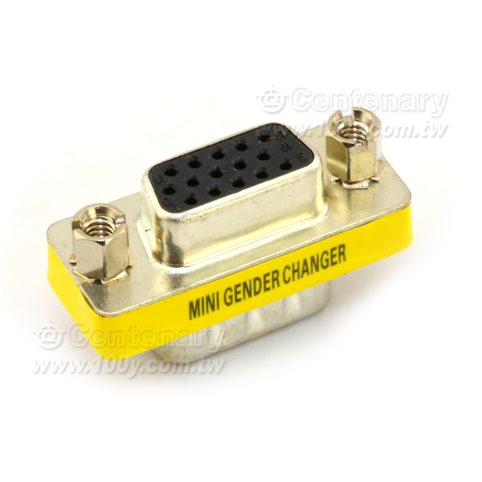 VGA 迷你3排15公-15母轉換頭 - 16451 產品圖片