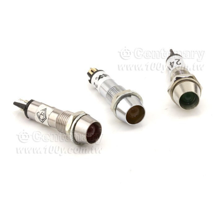 M8 銅霓虹燈附電阻24V綠 - 16584 產品圖片