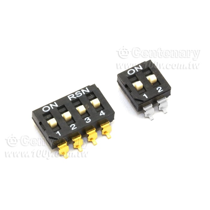 SMD型 指撥開關 2P (ROHS) 2.54mm - 63058 產品圖片