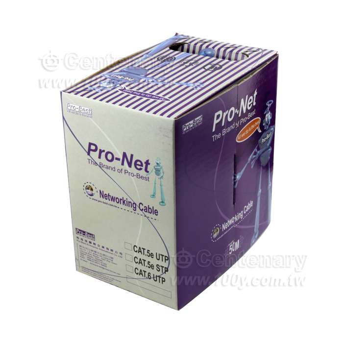 CAT.5e 無氧銅 24AWG 非屏蔽網路線  50M - 18015 產品圖片