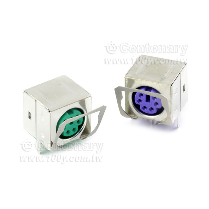 Mini-DIN母座 6Pin 紫色【ROHS】 - 18921 產品圖片