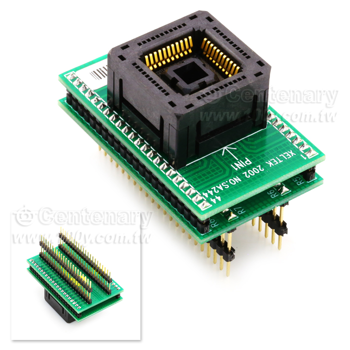 PLCC-44  Programming Adaptor Support PLCC 8741A/8742/8744/8748/49H/8751/8752 &16Bit EPROM 27C1024/2048/4096 - 22113 Product Image