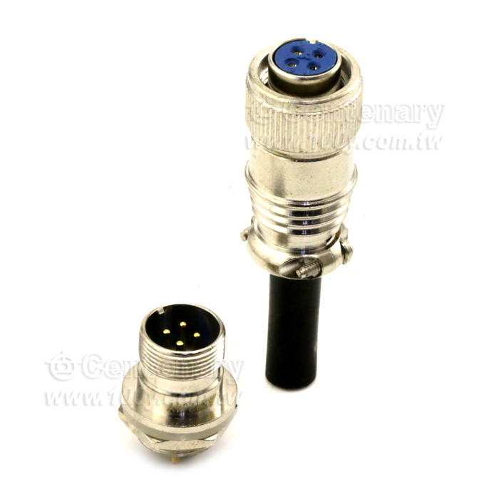 鍍鎳4P金屬連接器 - 29208 產品圖片