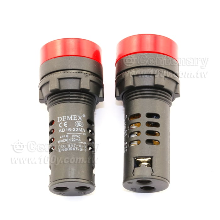 LED指示蜂鳴器 120V 紅 - 29582 產品圖片