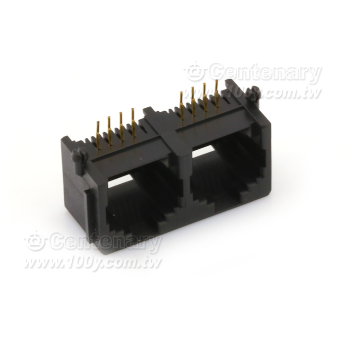 RJ45網路插座 8P8C-90°並聯 - 32198 產品圖片