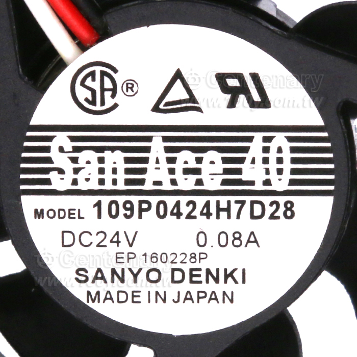 DC24V 帶線風扇 0.08A 40*40*15mm - 44206 產品圖片