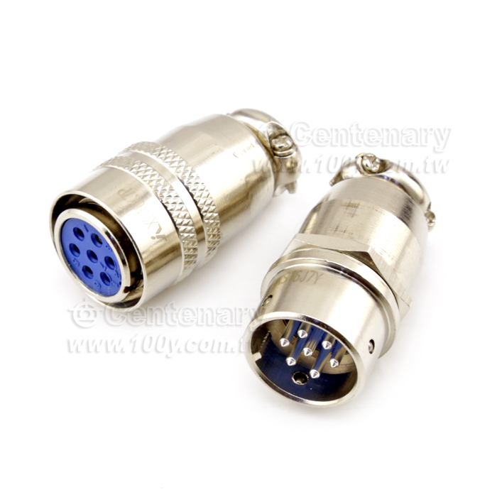 7P插頭/孔+圓插頭/針  5A/125V - 36381 產品圖片