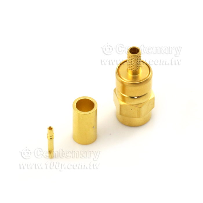 SMC plug crimp for RG174,RG316; 5GHz VSWR1.2--內螺內孔 - 49522 產品圖片