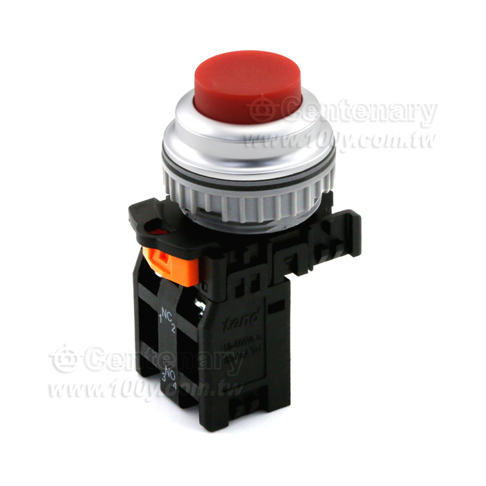 φ30mm 凸頭按鈕開關1a1b 紅 - 50057 產品圖片