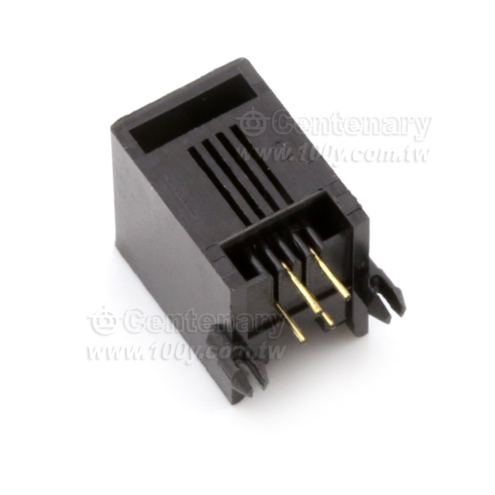 RJ-11電話線插座 4P4C 黑 - 52987 產品圖片