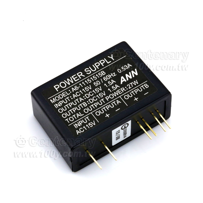180°插板變壓器 15V 1.5A - 54171 產品圖片