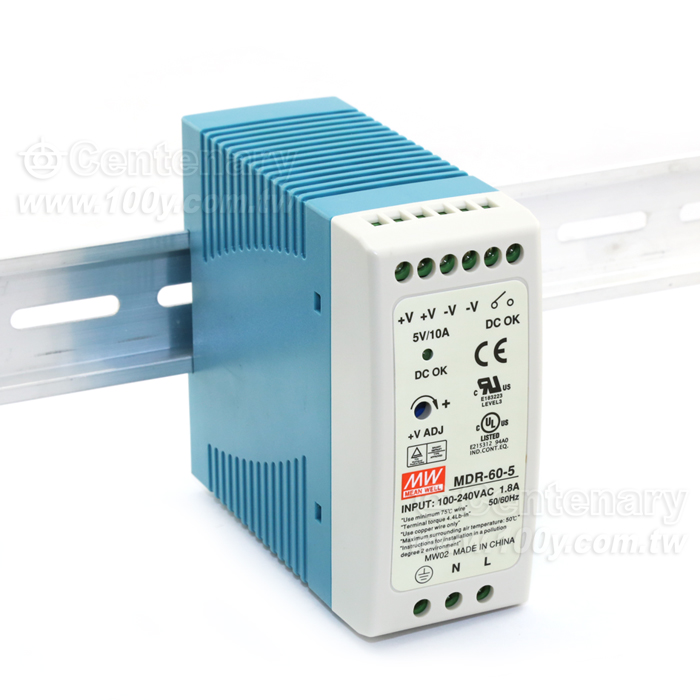 MEAN WELL_40W Single Output DIN Rail Power Supply - 60955 Product Image