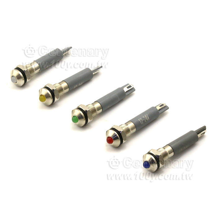 6mm插金屬指示燈腳-高頭-綠12-24V - 141710 產品圖片