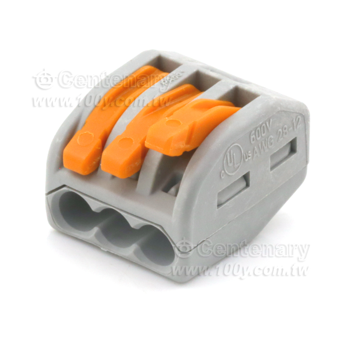 Compact Connector 3-wire connector with lever - 65261 Product Image