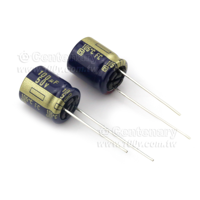 Panasonic_100uF/50V Low Impedance Aluminum Electrolytic Capacitor - 71832 Product Image