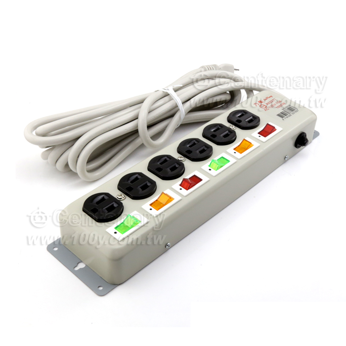 15A 3P*6 AC Power Strips 15Ft. - 72154 Product Image