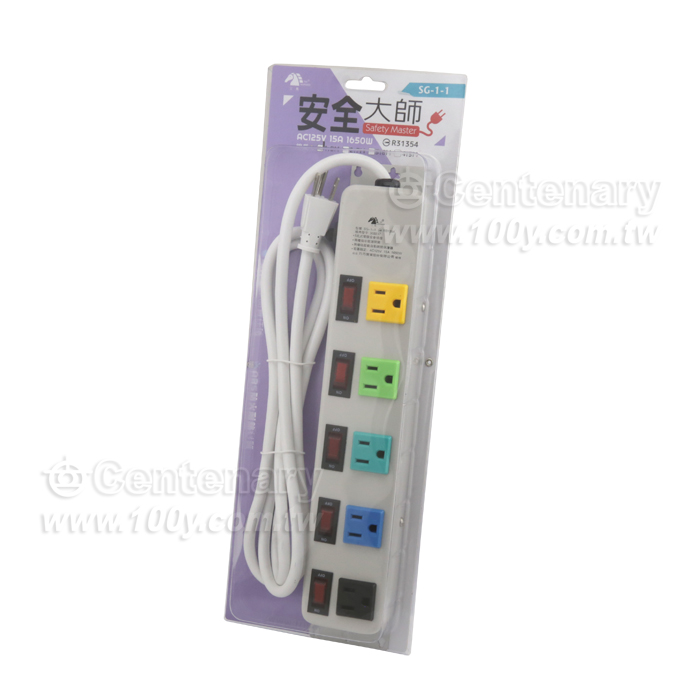 5開5插電腦延長線 3.6M - 81905 產品圖片