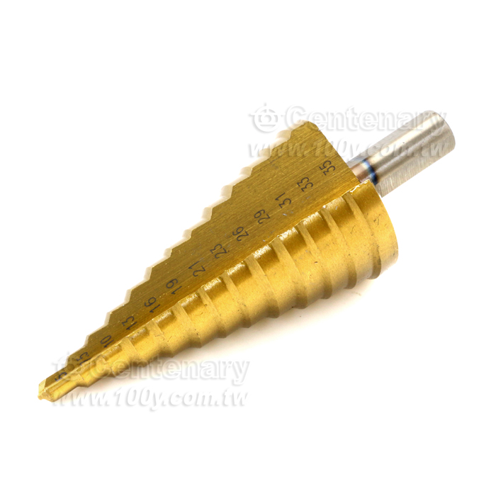 鍍鈦雙R槽階梯鉆 3~13mm - 102120 產品圖片
