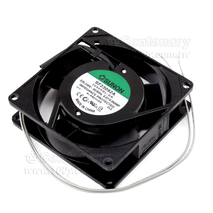 220~240VAC 二線式風扇 92*92*25mm【ROHS】 - 77486 產品圖片