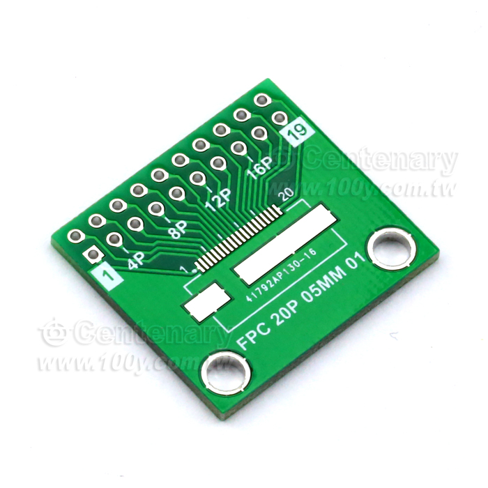 FPC FFC 轉接板20p轉DIP 24.41*26.88mm - 104577 產品圖片
