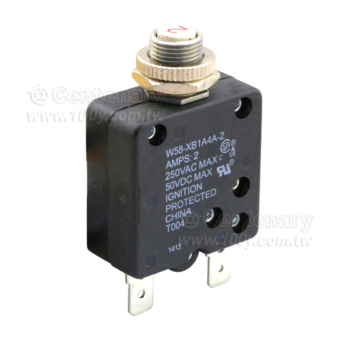 Tyco-P&B  W58 Series Push to Reset Only Thermal Circuit Breaker - 83302 Product Image