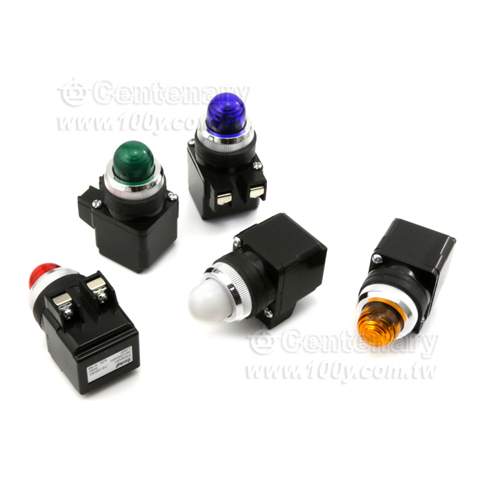 ψ25圓形指示燈 110VAC 藍 - 84462 產品圖片