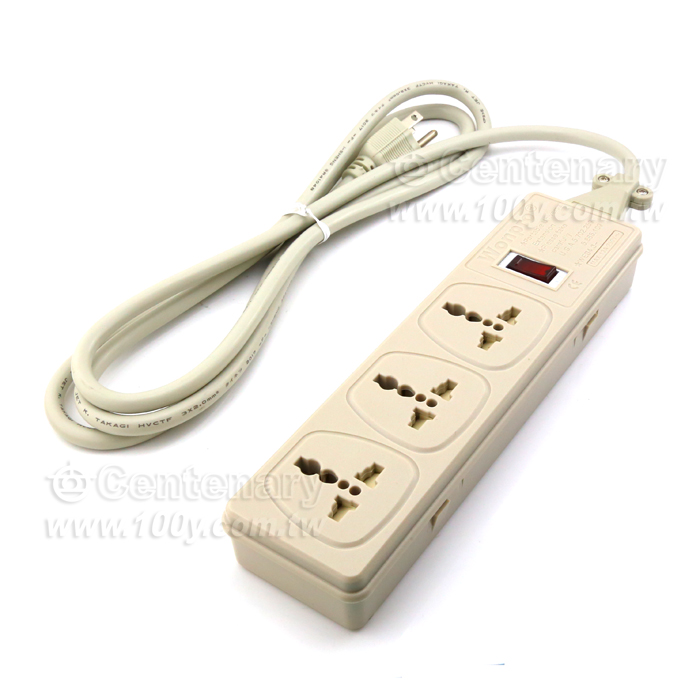 110/220V萬用延長線組 3插1開 - 86788 產品圖片