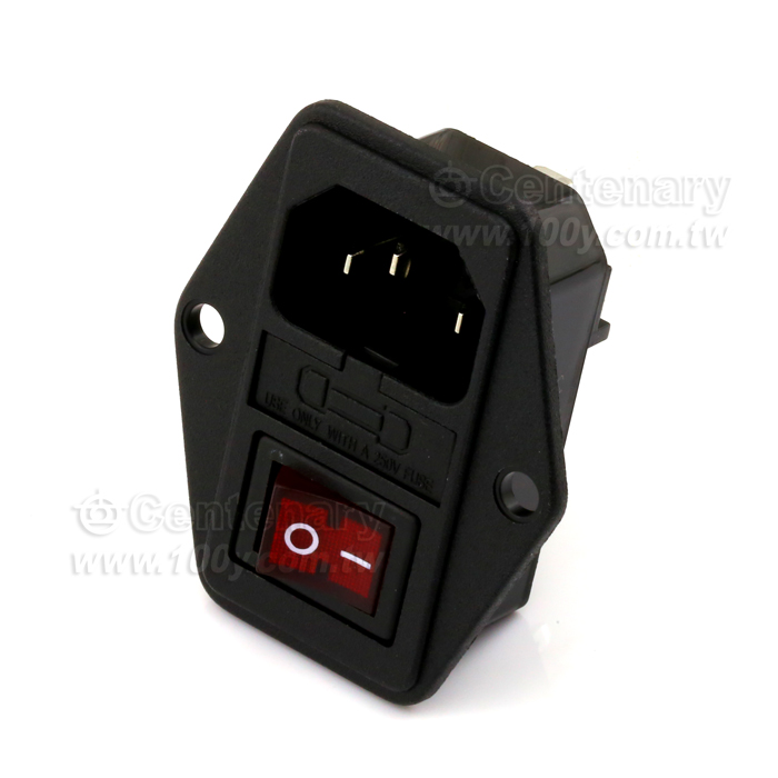 C14 3P帶燈 三合一插座鎖式 - 86850 產品圖片