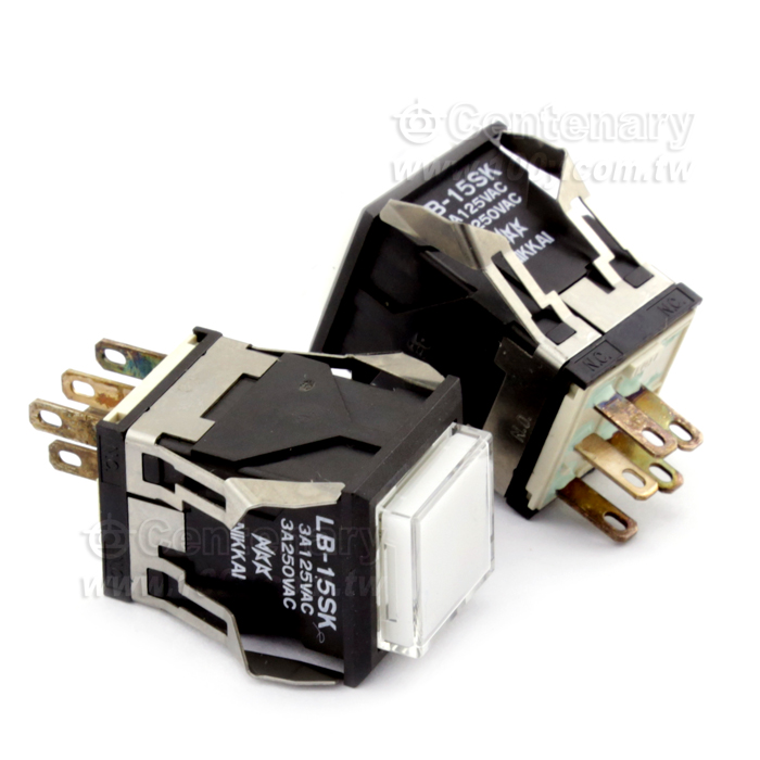 NKK_白色正方型復歸帶燈開關 - 87377 產品圖片