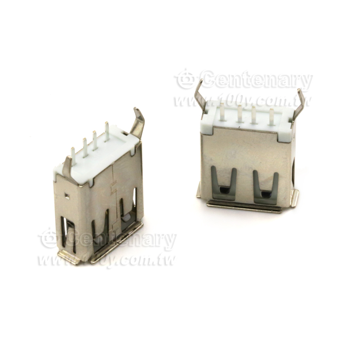 USB-A(F) DIP 180°  白膠  (ROHS) - 89823 產品圖片